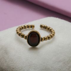 Minik Oval Doğal Taş Yüzük